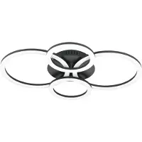 Eglo LED Plafonnier Parrapos-Z noir 62 x 45 cm RGB dimmable