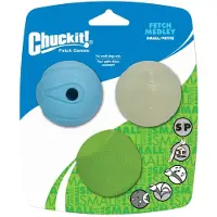 Chuckit! Fetch Medley 3-Pk - 3 Balles M Ø 6,5cm - Pour Chien