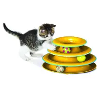 Catstages Jouet pour chat Tour de pistes (Jouets avec herbe à chat)