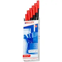 Edding E-1200, 10 feutres, pointe ogive, 0,5 à 1 mm rouge (10x)