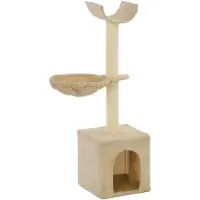 vidaXL Arbre à chat avec griffoirs en sisal 105 cm Beige