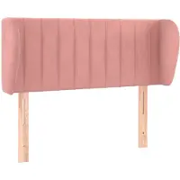 vidaXL Tête de lit avec oreilles rose 83x23x78/88 cm velours