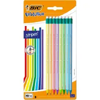 BIC Crayons Evolution avec gomme (HB, 8x)