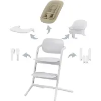 Cybex Lemo2 4 In 1 Set Home Highchair Argenté Enfants