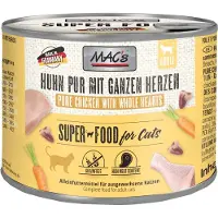 Mac'S 6x200g pur poulet, cœurs de volaille entiers - Pâtée pour chat