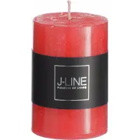 Jline Bougie cylindrique rouge s18h