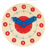 Goki Horloge en bois - Apprendre l'heure