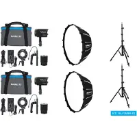 Nanlite Forza 60B II Bi-color LED dual kit (avec stand d'éclairage et boîte à lumière)