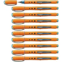 Stabilo Roller - worker+ - medium - pack de 10 - bleu (Bleu, Orange, 10x)