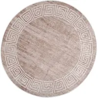vidaXL Tapis lavable antidérapant 120 cm beige