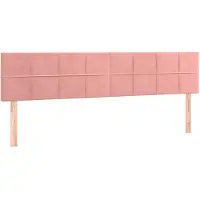 vidaXL Têtes de lit 2 pcs. Rose 100x5x78/88 cm velours