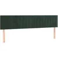 vidaXL Têtes de lit 2 pcs. Vert foncé 100x5x78/88 cm velours