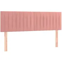 vidaXL Têtes de lit 2 pcs. Rose 72x5x78/88 cm velours