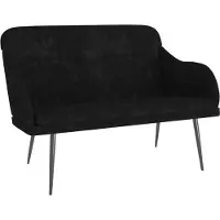vidaXL Banc Noir 110x76x80 cm Velours