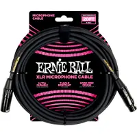 Ernie Ball Cbles Microphone Classic XLR Mâle/XLR Fem 6M Noir
