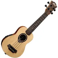 Lag Tiki Baby Tku150Se Ukulele Baby-Soprano Slim Arched Back Électro