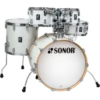 Sonor AQ2 20 5pc Drum Kit With Hardware & Throne White Pearl