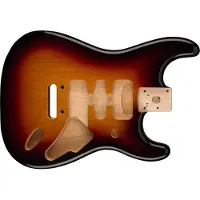 Fender Corps Strat Deluxe en Aulne 3-Tone Sunburst