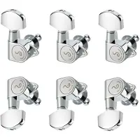 Schaller M6 90 Chrome 3L+3R Large metal button mécaniques pour guitare électrique et folk