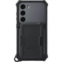 Samsung Coque renforcée avec support amovible pour Galaxy S23 5G Gris Anthracite