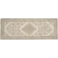 Nordal Tapis tissé de perles - sable / beige 75x200cm
