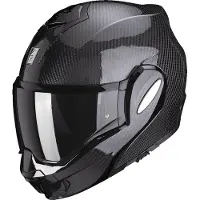 Scorpion Exo-Tech Evo Carbon Solid Noir Casque Modulable Taille S