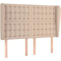 vidaXL Tête de lit avec oreilles Cappuccino-Brun 147x23x118/128cm Similicuir