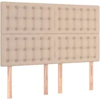 vidaXL Têtes de lit 4 pcs. Marron cappuccino 72x5x78/88 cm Similicuir