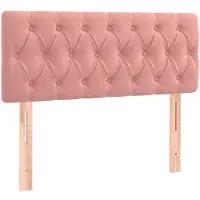 vidaXL Tête de lit rose 100x7x78/88 cm velours