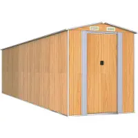 vidaXL Abri de jardin 192x772x223 cm acier galvanisé brun clair