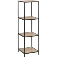 Home4You Étagère Dover 37cm, 3 étagères - noir/chêne
