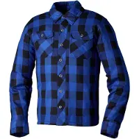 Rst Lumberjack Ce Mens Textile Shirt Bleu Check Blouson Taille 42