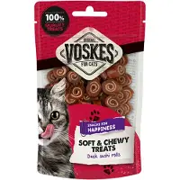 Voskes Soft & Chewy rouleaux de Sushi au canard pour chat (60 g)