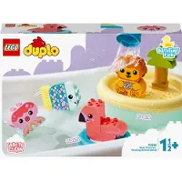 LEGO 10966 DUPLO Bathroom Fun : Floating Animal Island, Jouets pour le bain pour bébés et jeunes enfants de 1,5 à 3 ans, Jouets pour le bain, Jouets éducatifs pour garçons et filles