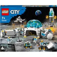 LEGO 60350 City Base de recherche lunaire Jouet spatial de la série NASA avec mini-figurines d'astronautes, cadeau de Noël à partir de 7 ans