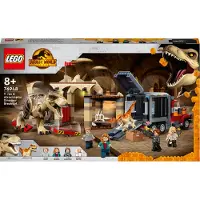 LEGO 76948 Jurassic World T. Rex & Atrociraptor : Dinosaur Ausbruch, Set avec camion et 4 minifigurines, Dinosaur Toy Geschenk