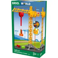 BRIO Crane With Lights 33835 Construction Game Doré