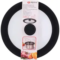 Coppens Couvercle universel en verre Alpina - avec bord en silicone - pour casseroles de 24cm/26cm/28cm