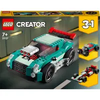 LEGO 31127 Creator 3-en-1 Voiture de course, Muscle Car et Hot Rod