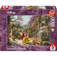 Schmidt Spiele Puzzle Thomas Kinkade, Disney, Blanche-Neige - Danse avec le Prince - 1000 pièces