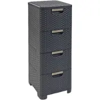 Curver Système de chargement Style - 4x 14L - Antraciet (56 l, 38 x 33 x 79 cm)