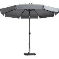 Madison Parasol Flores Luxe 300 cm Rond Gris clair