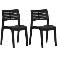 vidaXL Chaises de jardin 2 pcs. Anthracite Polypropylène