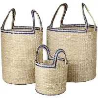 Broste Copenhagen Paniers Lykke bleu set de 3 pièces