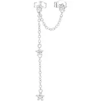 Lucardi Boucles d'oreilles argent / transparent