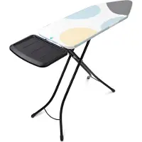 Brabantia Planche à Repasser PerfectFlow C 124 x 45 cm Spring Bubbles avec support solide pour centrale vapeur