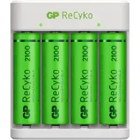 GP Batteries Chargeur de Piles USB E411 + 4x AA 2100 mAh
