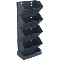 vidaXL Ensemble de jardinières verticales 4 pcs Anthracite PP