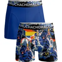 Muchachomalo Caleçon Muchachomalo Men shorts King Kong Cuban Link Print/Blue (2-pack)-XL