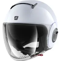 Shark Nano, casque à jet ,Argent-Blanc ,XS